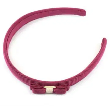 살바토레 페라가모 바라 리본 머리띠 마젠타 핑크 헤어밴드