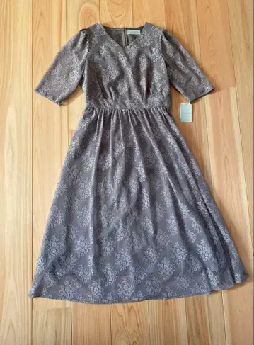 새상품 amer anache 그레이 꽃무늬 레이스 롱 원피스