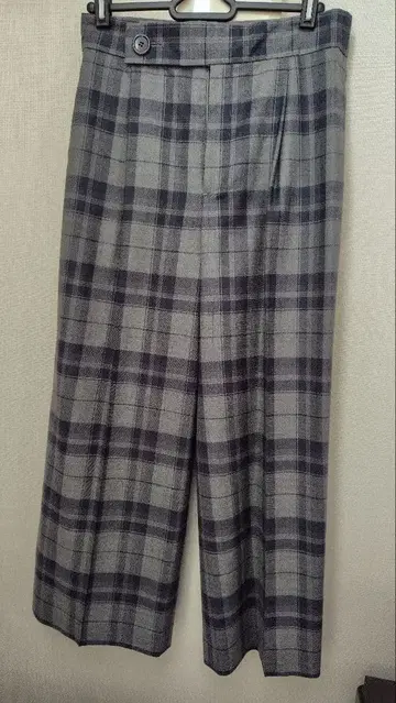 Untitled 체크 와이드 팬츠