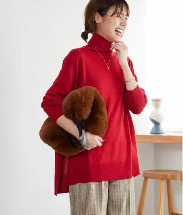 저널 스탠다드 리룸 BiellaYarn 와이드 터틀넥