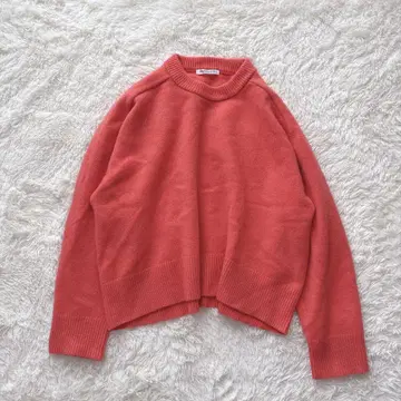 뷰티 앤드 유스 니트 스웨터 울 캐시미어 코랄 핑크