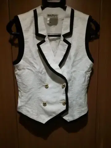 Salvatore Ferragamo 직조 패턴 코튼 베스트 이탈리아제