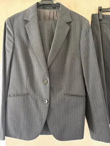그레이 스트라이프 비즈니스 정장 상하의 3세트