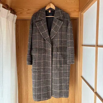 sophila 체크 롱 코트