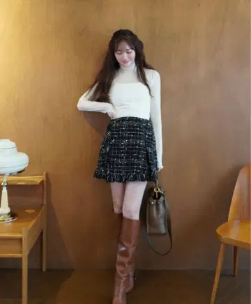 HEYON 정품 basil gilet/skort