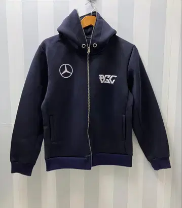 메르세데스 벤츠 후드 부착 후드티 네이비