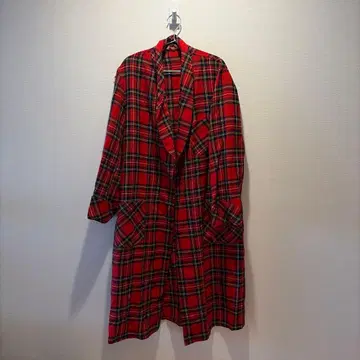 TAILORED BY BONNINGTON 체크 무늬 롱 셔츠 가운 S