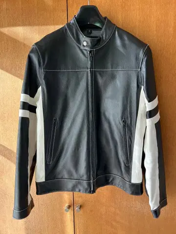 LAVENLITO 라이더 자켓 블랙 x 화이트 투톤