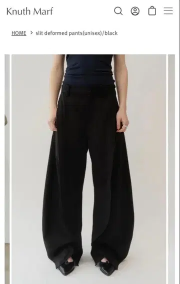 Knuth Marf 슬릿 디포르메 팬츠 유니섹스