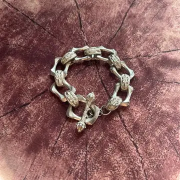 팔찌 빈티지 스퀘어 문장 BS 플레어 실버 925