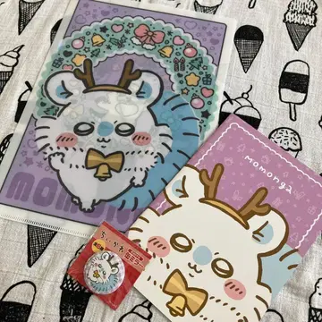 치이카와 세븐일레븐 모몽가 클리어 파일 캔 거울 노트