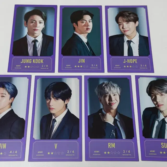 방탄 방방콘 메세지포토 1세트