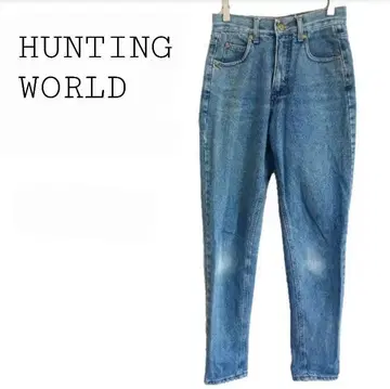 헌팅월드 이탈리아제 데님 팬츠 하이웨스트 90s 면 100%