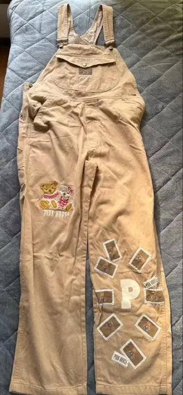 PINK HOUSE 코듀로이 오버롤 베이지