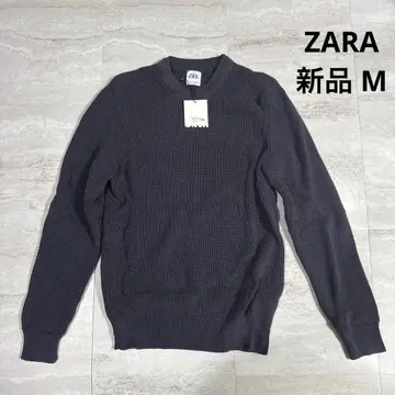 새상품 M ZARA 니트 상의 차콜 그레이