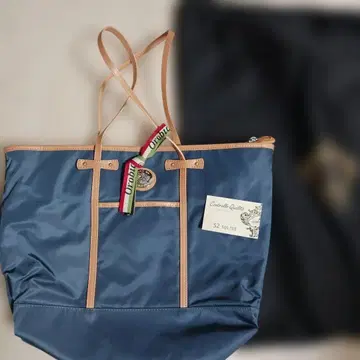 오로비안코 네이비 나일론 토트백 대용량