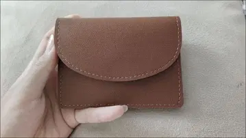 브라운 합성 피혁 코인 케이스