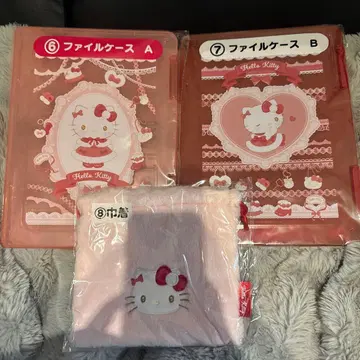 헬로키티 클리어 파일 케이스 AB 복조리 세트 제일복권 산리오
