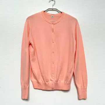 새상품급 UNIQLO 핑크 M 사이즈 코튼 가디건 M 사이즈