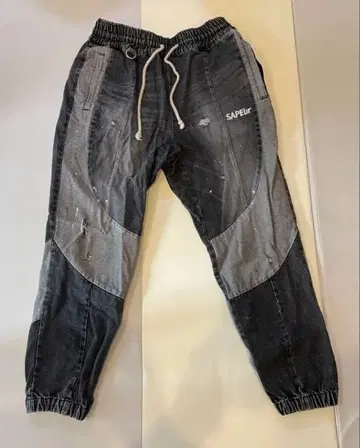 SAPEur 빈티지 데님 트랙 팬츠 L 사이즈