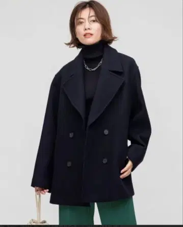 [컨디션 최상] 23구 소프트 멜톤 P 코트 네이비 사이즈 40