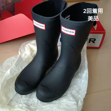 HUNTER 블랙 레인부츠
