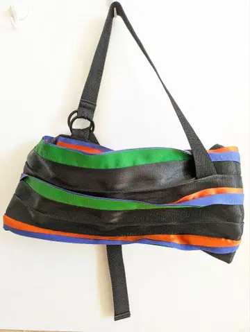 kaopaoshu 스트라이프 디자인 숄더백