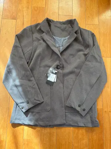 그레이 테일러드 자켓 싱글 버튼