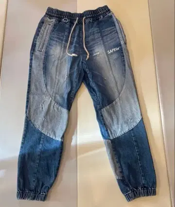 SAPEur 빈티지 데님 트랙 팬츠 L 사이즈