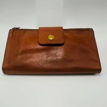 il Bisonte 브라운 가죽 장지갑