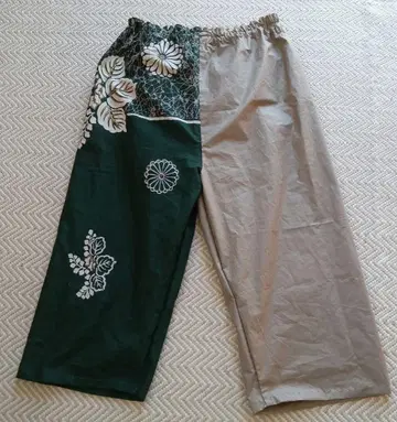 보자기와 무지 캐주얼 팬츠