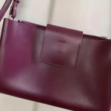 YAHKI 숄더백 보르도 빨간색 키 심플 가을 가죽