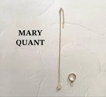 MARY QUANT 꽃 모티브 목걸이 & 반지 세트