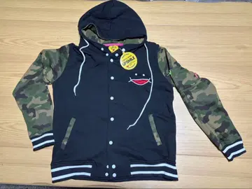 UP!SMILE 카모플라쥬 소매 후드티 M