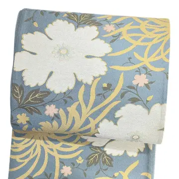 후쿠로 오비 금채 금실 난국 꽃 무늬 벚꽃 기모노 114b d ms