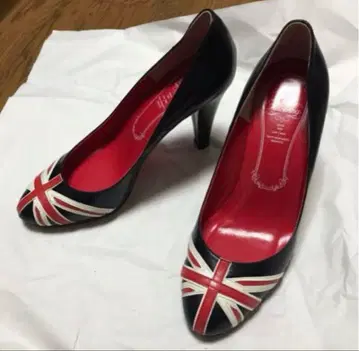 카리아노 유니언 잭 펌프스 일본제 레어 개성적