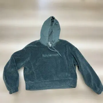 [ x mas 가격 ] lululemon 그레이 후드 부착 크롭 후드티