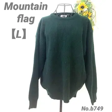 Mountain flag 니트 스웨터 두꺼운 원단 L 여성용 루즈핏