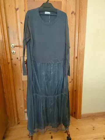 LASUD 액티브 긴팔 롱 원피스