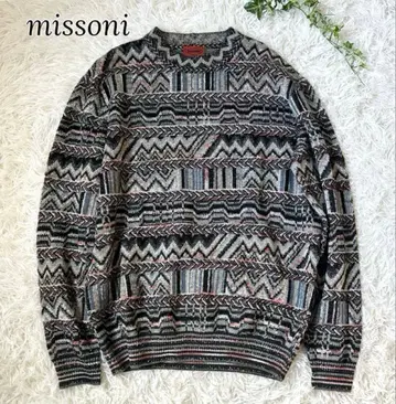 새상품급 미쏘니 빅 사이즈 루즈핏 모헤어 니트 스웨터 올 패턴