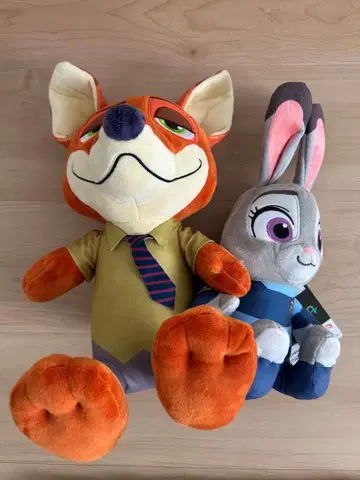 주토피아 봉제 인형 세트 닉 주디 디즈니