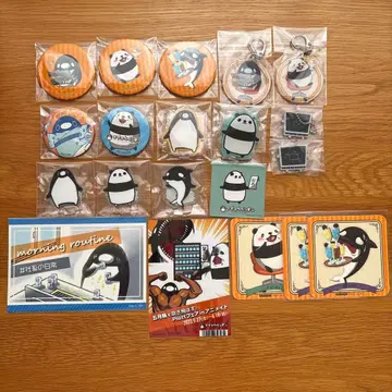 테이코 펭귄 캔뱃지 아크릴 스탠드 키링 묶음 판매 엽서