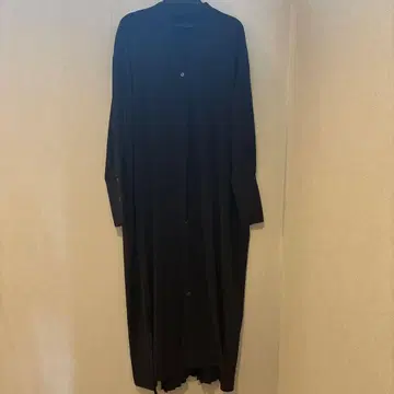 Osmosis 블랙 롱 셔츠 원피스 겉옷