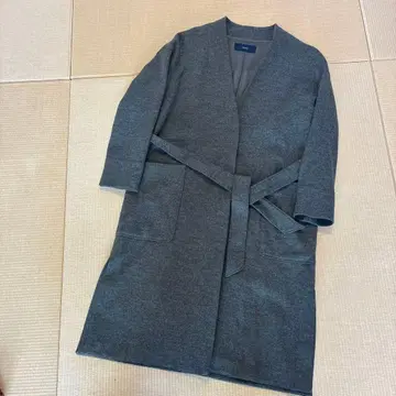 SHIPS 그레이 롱 코트 벨트 포함