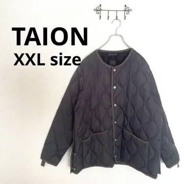 TAION 타이온 퀼팅 다운 가디건 차콜 그레이 XXL