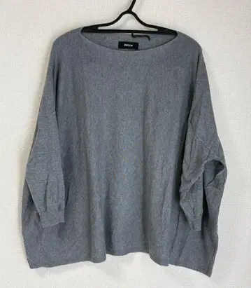 ZUCCA 주카 코튼 니트 돌먼 그레이