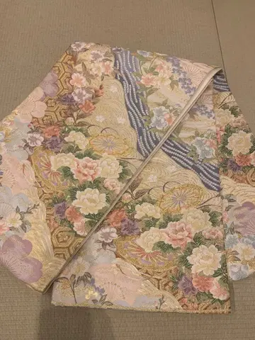 후쿠로 오비 순수 실크 새상품급