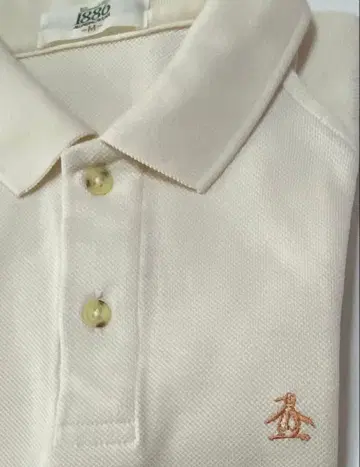 MUNSING 1886 아이보리 긴팔 피케 셔츠 M