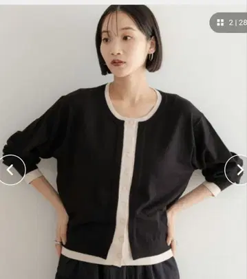 로리즈팜 하이쇼쿠 크루 가디건 블랙