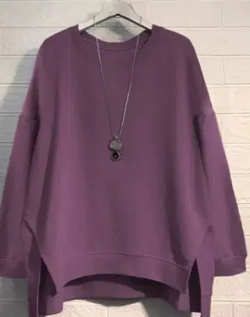 오버 사이즈 퍼플 맨투맨